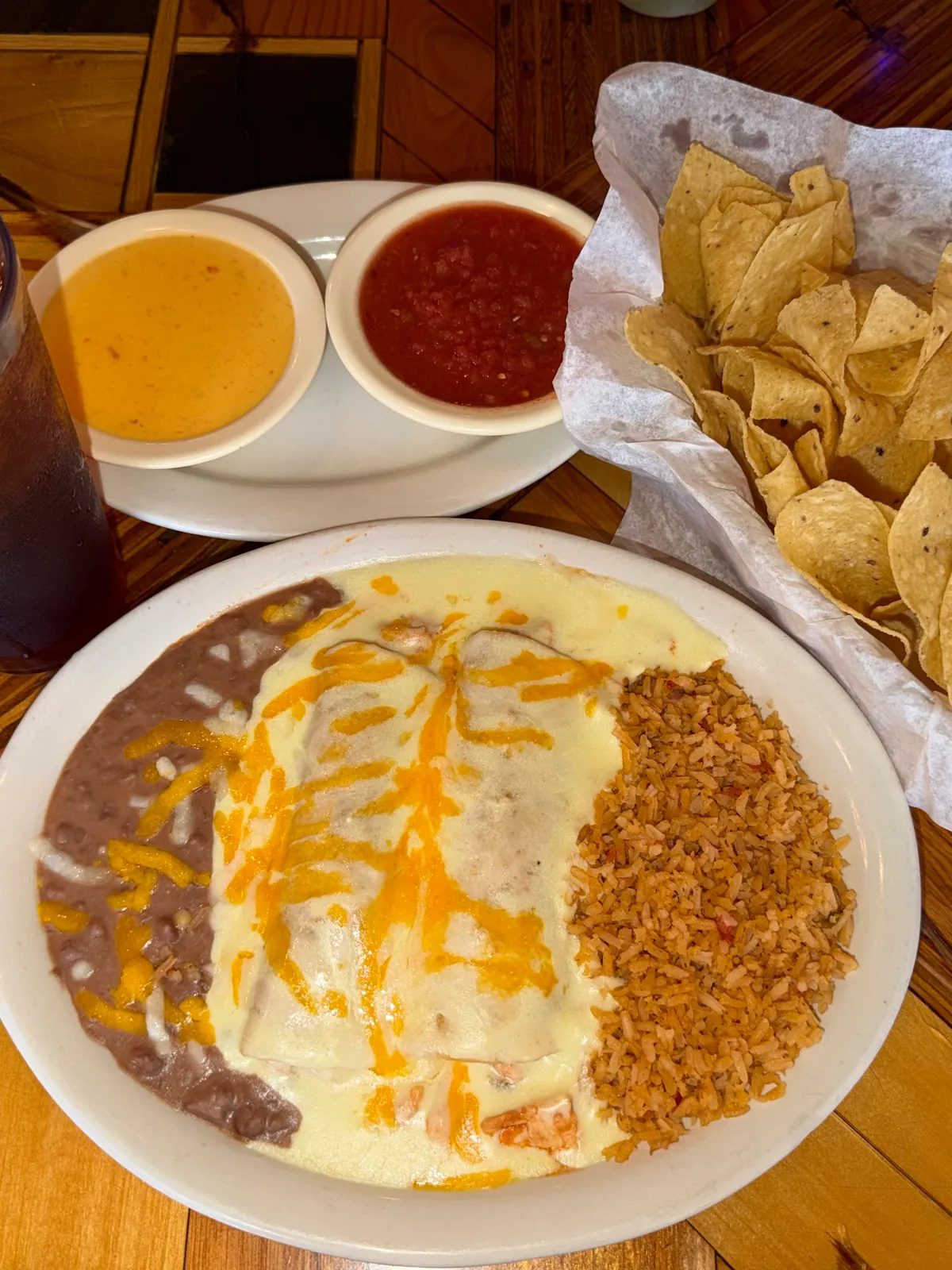 Los Mariachis Mexican Restaurant Gainesville Texas Enchilada Dinner Photo